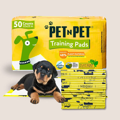 Pack of Pet N Pet training pads with a puppy on a light gray background