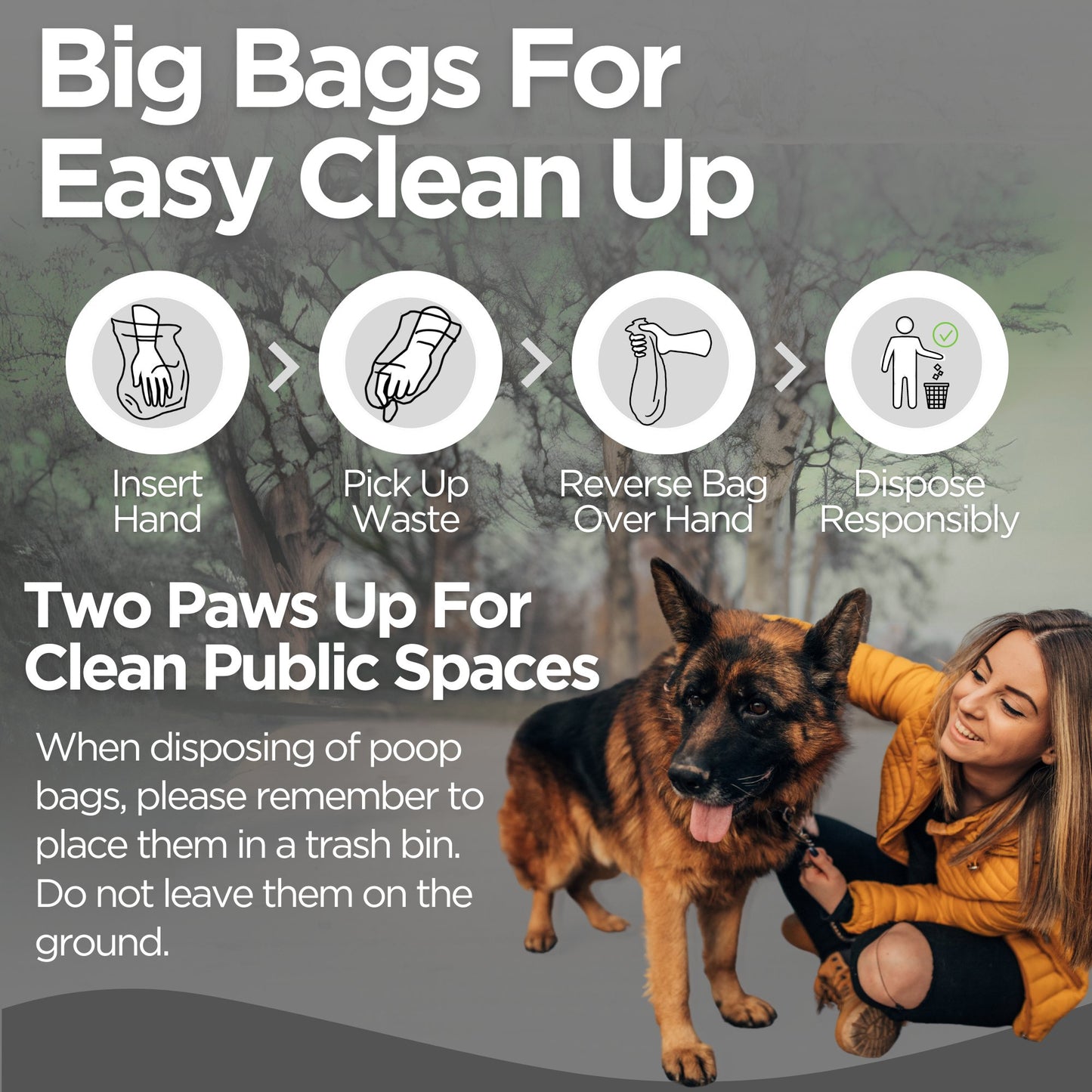 Large Recycled Commercial Dog Waste Bags (Headers) - Foresight USA
