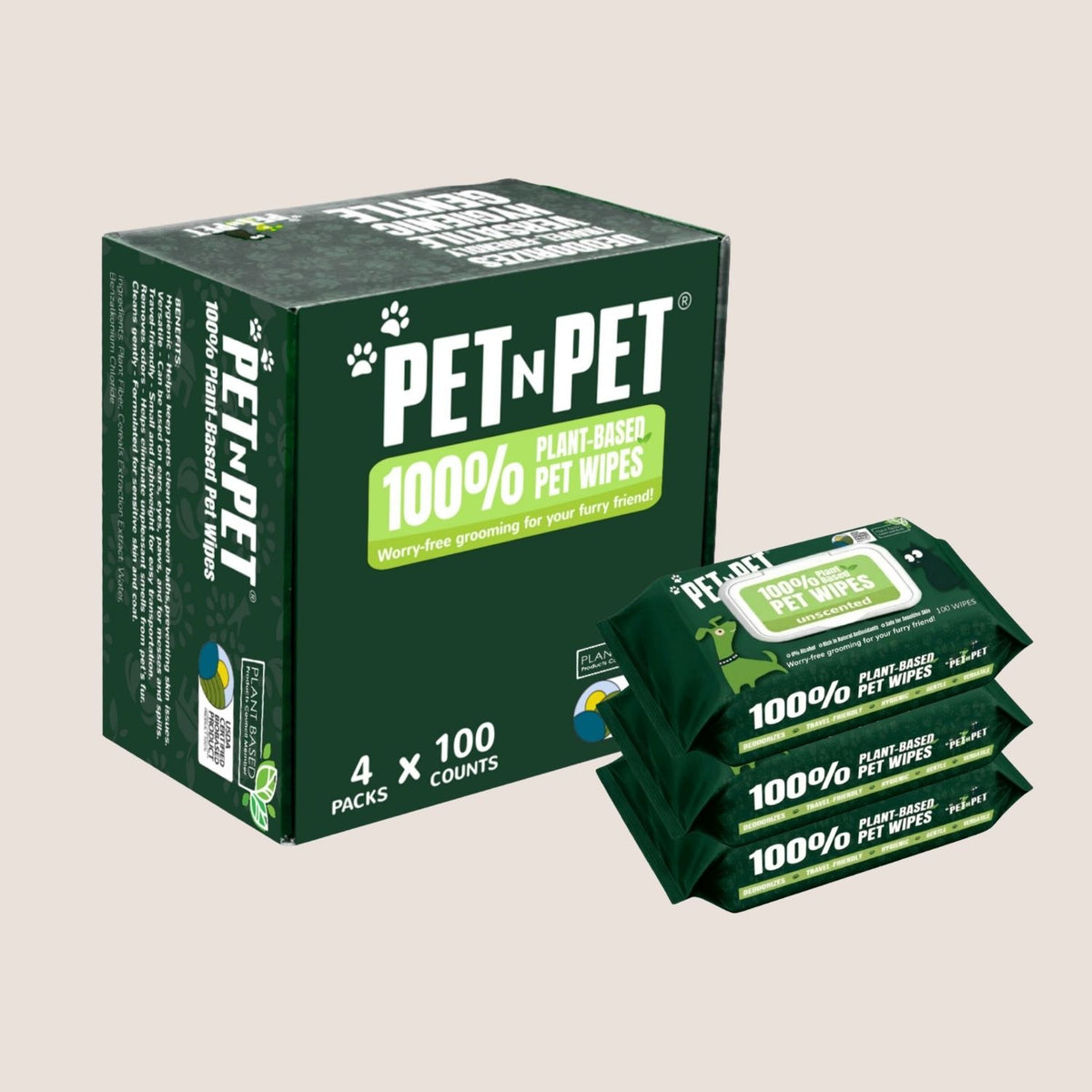 Dog Wipes Cleaning & Deodorizing 400 Count