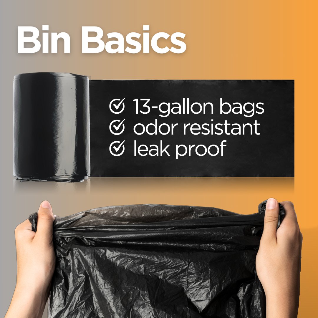 13 Gallon Bio - Based Trash Can Liners 200 Counts - Foresight USA