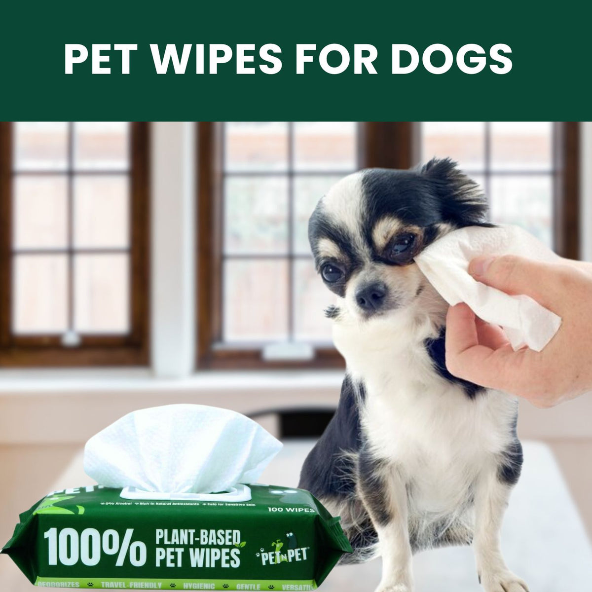 Dog Wipes Cleaning & Deodorizing 100 Count