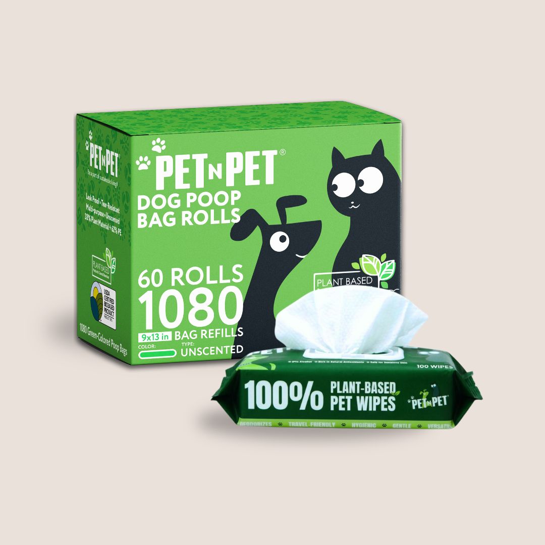 1080 Count Poop Bags + Wipes