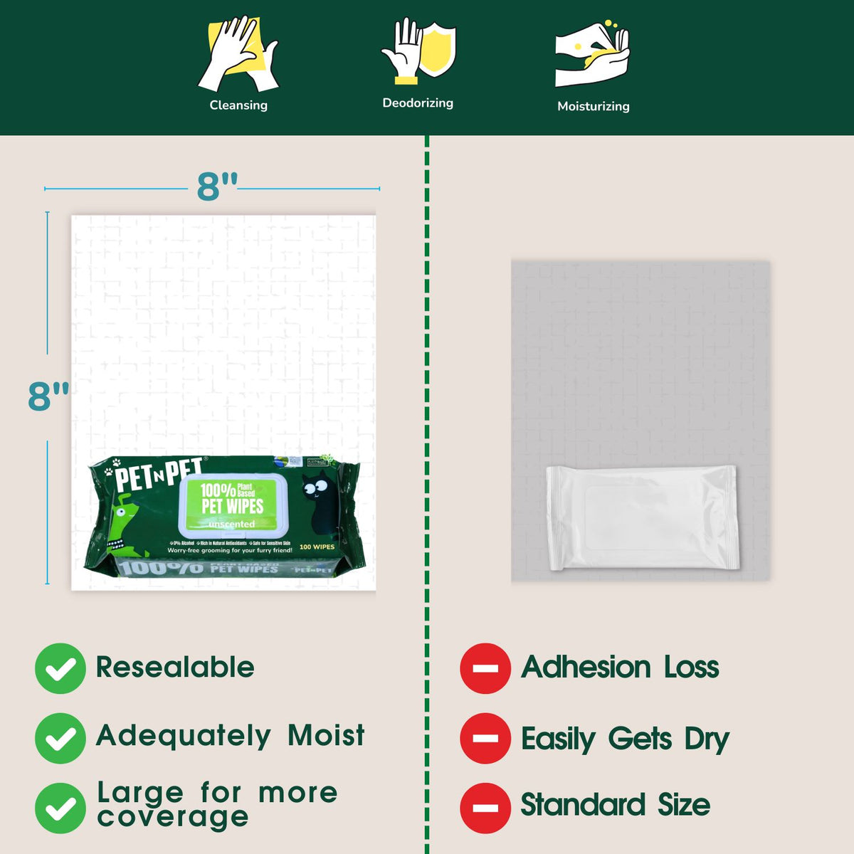 Dog Wipes Cleaning & Deodorizing 400 Count