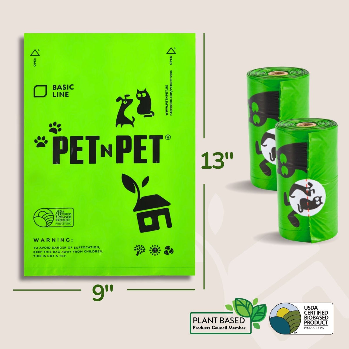 1080 Count Poop Bags + Wipes