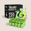 Pet N Pet dog poop bag rolls packaging with green bags and a carrying case on a beige background
